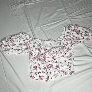 floral crop top never worn